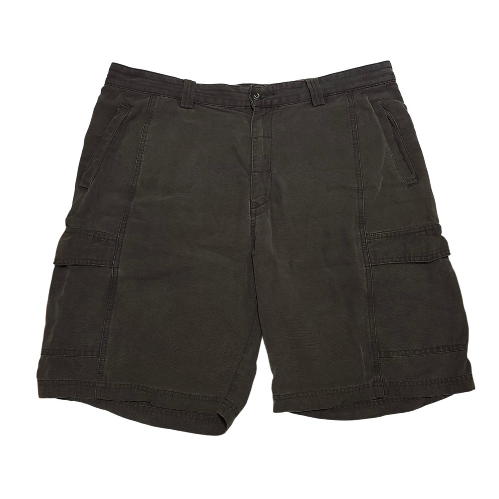 Tommy Bahama Relax Brown Cargo Shorts Size 36 Tencel Cotton Blend